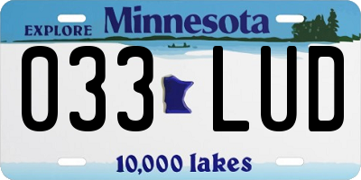 MN license plate 033LUD