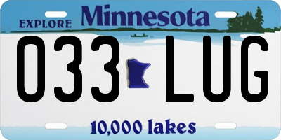 MN license plate 033LUG