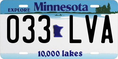 MN license plate 033LVA