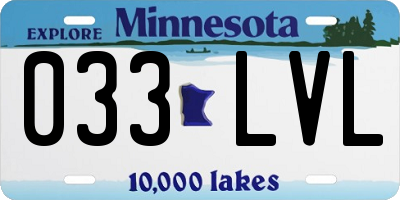 MN license plate 033LVL
