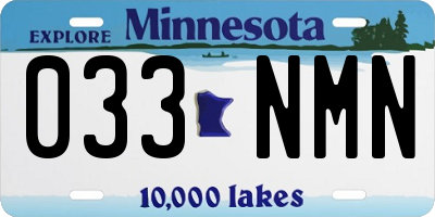 MN license plate 033NMN