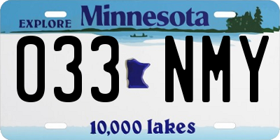 MN license plate 033NMY
