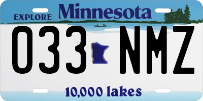 MN license plate 033NMZ