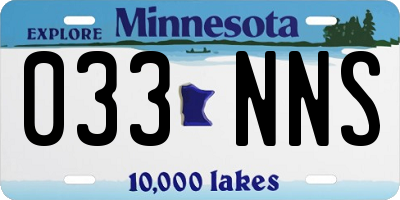 MN license plate 033NNS