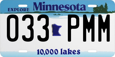 MN license plate 033PMM