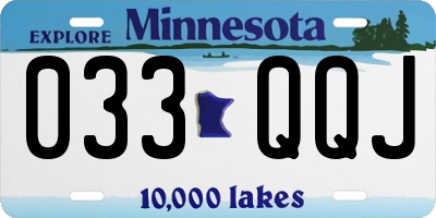 MN license plate 033QQJ