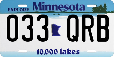 MN license plate 033QRB
