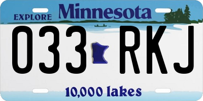 MN license plate 033RKJ