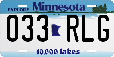 MN license plate 033RLG