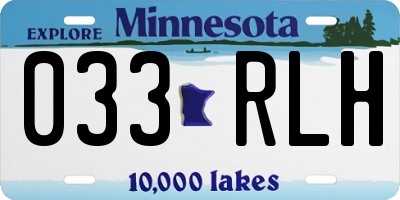 MN license plate 033RLH