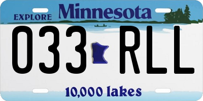MN license plate 033RLL