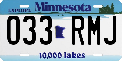 MN license plate 033RMJ