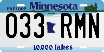 MN license plate 033RMN