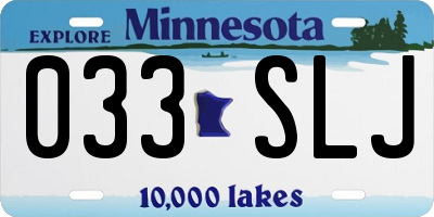 MN license plate 033SLJ