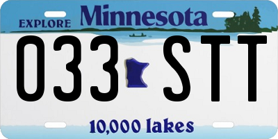 MN license plate 033STT