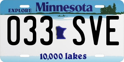 MN license plate 033SVE
