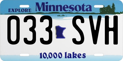 MN license plate 033SVH