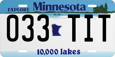 MN license plate 033TIT