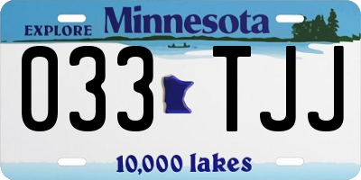 MN license plate 033TJJ