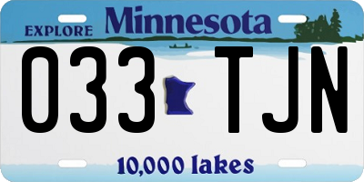 MN license plate 033TJN
