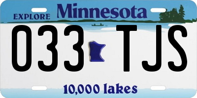 MN license plate 033TJS