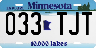 MN license plate 033TJT