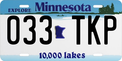 MN license plate 033TKP