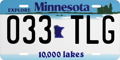 MN license plate 033TLG