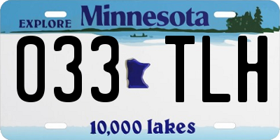 MN license plate 033TLH