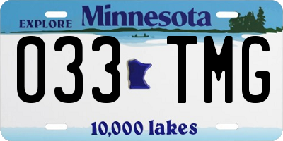 MN license plate 033TMG