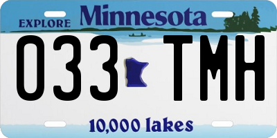 MN license plate 033TMH