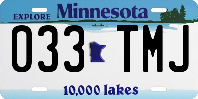 MN license plate 033TMJ