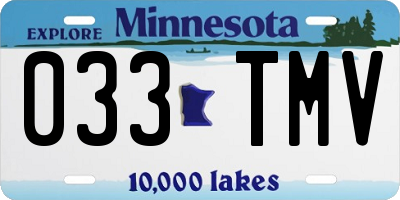 MN license plate 033TMV