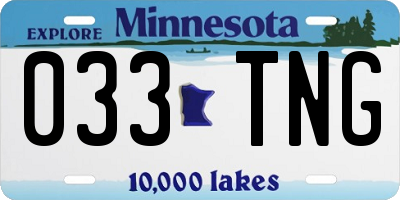 MN license plate 033TNG