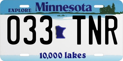 MN license plate 033TNR