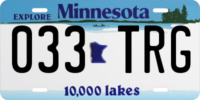 MN license plate 033TRG