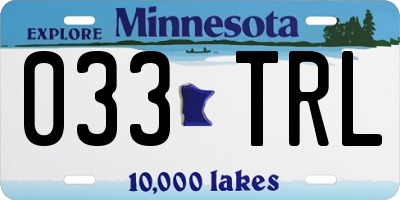MN license plate 033TRL