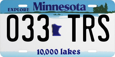 MN license plate 033TRS