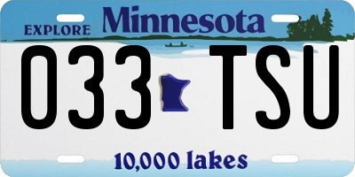 MN license plate 033TSU