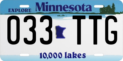 MN license plate 033TTG