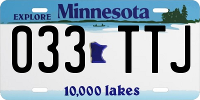 MN license plate 033TTJ