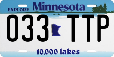 MN license plate 033TTP