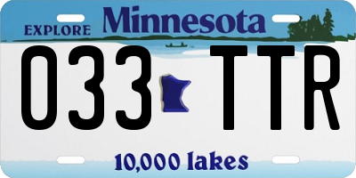 MN license plate 033TTR