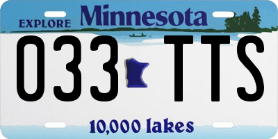 MN license plate 033TTS