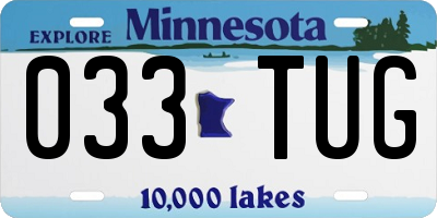 MN license plate 033TUG