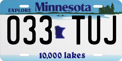 MN license plate 033TUJ
