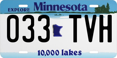 MN license plate 033TVH