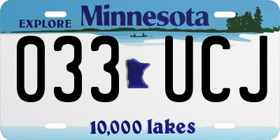 MN license plate 033UCJ