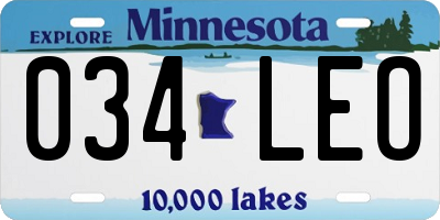 MN license plate 034LEO