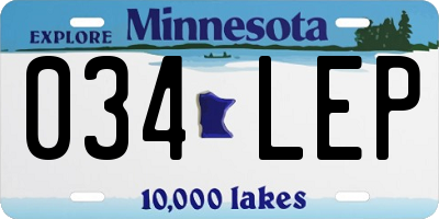 MN license plate 034LEP
